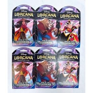 Disney Lorcana Rise of the Floodborn Card Game Lot of 6 Booster Packs